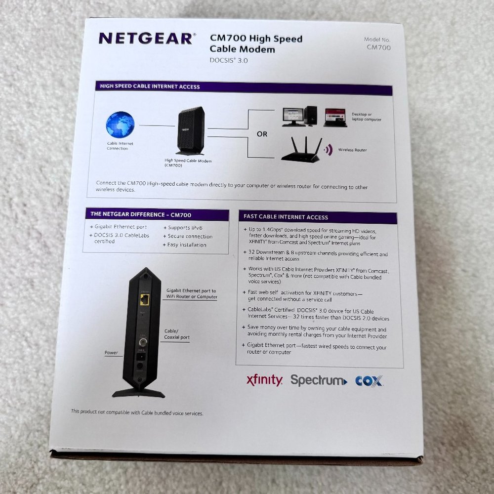 Netgear CM700 high speed cable modem - Picture 2 of 9